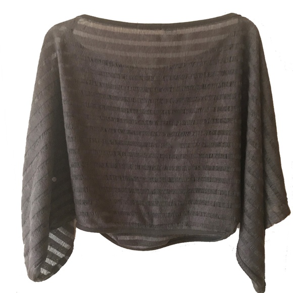 EASEL WOMEN'S DARK TAUPE BATWING TOP SIZE S - Picture 2 of 3